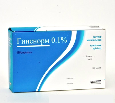 Гиненорм 0.1% 100мл №5 фл р-р ваг-ный (ибупрофен) - Добрая аптека