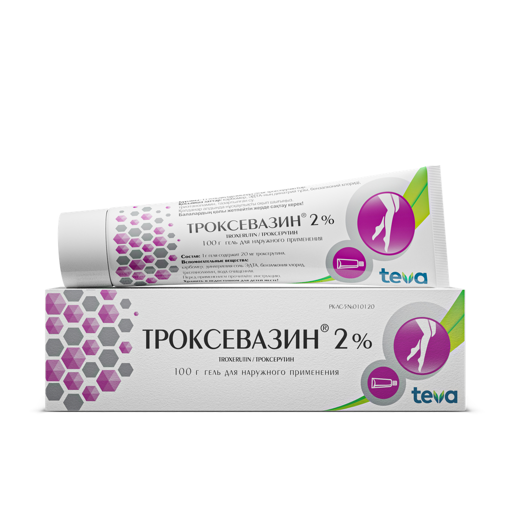 ТРОКСЕВАЗИН 2% 100г гель д/нар прим ТРОКСЕВАЗИН 2% 100г гель д/нар прим - Добрая аптека