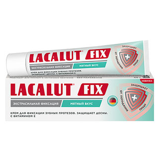 Lacalut FIX крем для фиксации зубных протезов мятный вкус 40г - Добрая аптека