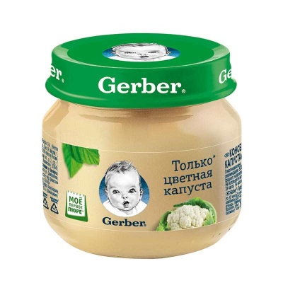 ГЕРБЕР ПЮРЕ 80Г ЦВЕТНАЯ КАПУСТА 4МЕС+ - Добрая аптека