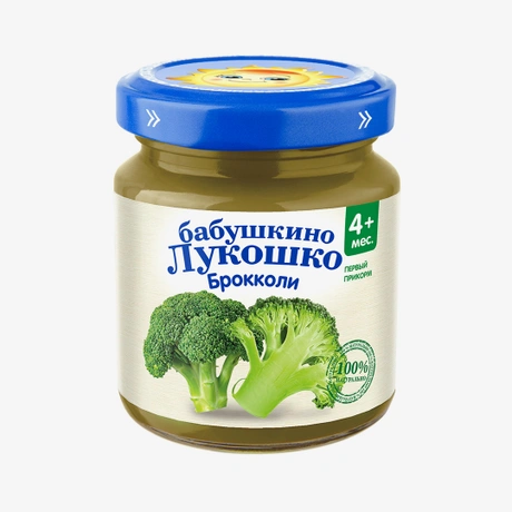 БАБУШКИНО ЛУКОШКО ПЮРЕ 100г БРОККОЛИ 4МЕС.+ - Добрая аптека