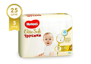 Huggies Elite Soft 3 подгузники-трусики №25 - Добрая аптека