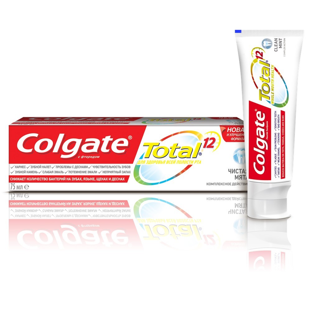 Colgate Total 12 зубная паста Про Чистая мята 75мл. - Добрая аптека