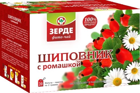 ФИТОЧАЙ ЗЕРДЕЙКА ШИПОВНИК С РОМАШКОЙ 1.5г N20 сыр раст - Добрая аптека