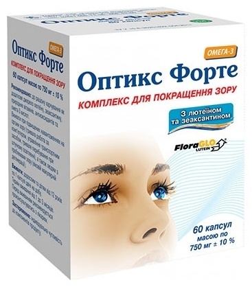 ОПТИКС ФОРТЕ 10% 750мг N60 капс ОПТИКС ФОРТЕ 10% 750мг N60 капс - Добрая аптека