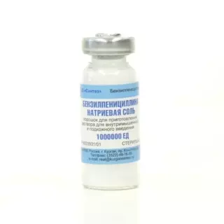 Бензилпенициллина натрий соль 1млн ЕД пор д/и фл Синтез - Добрая аптека