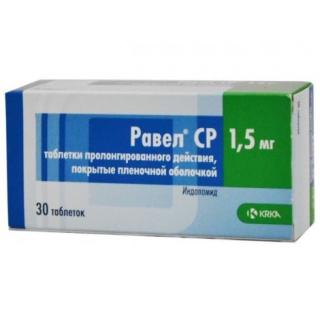 РАВЕЛ СР 1.5мг N30 таб п.п.о. пролонг высв - Добрая аптека