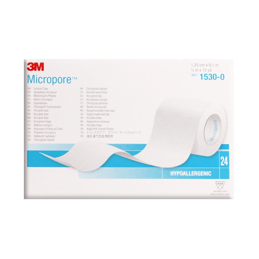 ПЛАСТЫРЬ МИКРОПОР ХИРУРГИЧЕСКИЙ БУМ БЕЛЫЙ 1.25СМХ9.1М 1530-0 - Добрая аптека