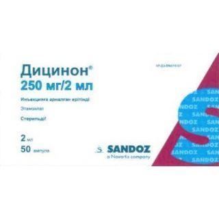 ДИЦИНОН 250мг/2мл 2мл N50 р-р д/ин - Добрая аптека
