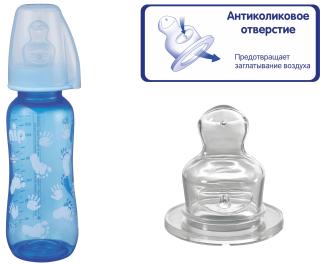 NIP Бутылка пластик 250мл соска силикон р1 Trendi boy - Добрая аптека
