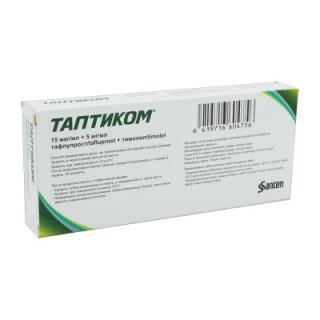 ТАПТИКОМ 0.0015%+0.5% 0.3мл N30 капли глаз - Добрая аптека