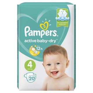 Pampers Active Baby maxi №4 подгузники 9-14кг №20 - Добрая аптека