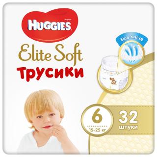 Huggies Elite Soft 6 подгузники-трусики №32 - Добрая аптека