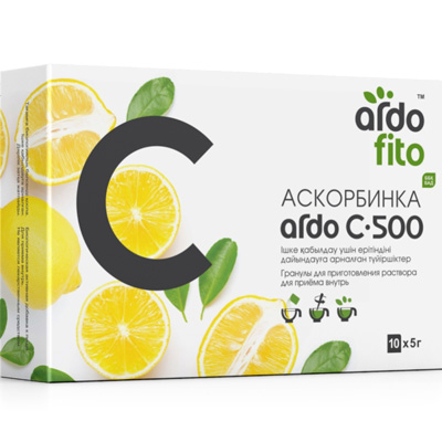 Аскорбиновая кислота ardo с-500 лимон 5гр №10 - Добрая аптека