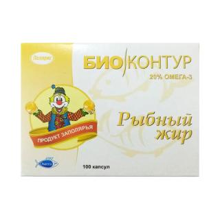 РЫБНЫЙ ЖИР 20% N100 капс ПИЩЕВОЙ ОМЕГА-3 - Добрая аптека