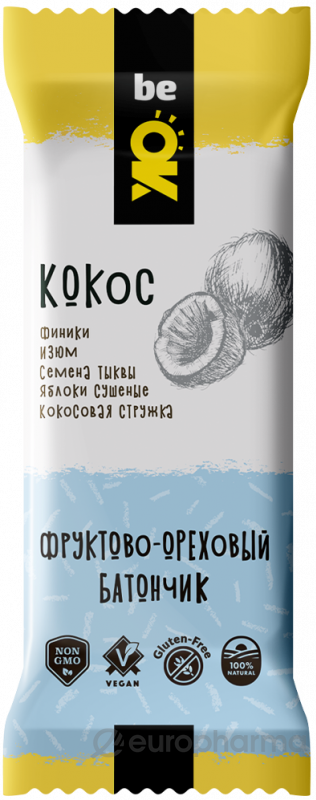 БИО ЭЛИТ ФРУКТОВО-ОРЕХОВЫЙ БАТОНЧИК КОКОС БИО ЭЛИТ ФРУКТОВО-ОРЕХОВЫЙ БАТОНЧИК КОКОС - Добрая аптека
