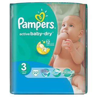 Pampers Active Baby midi №3 подгузники 4-9кг №22 - Добрая аптека