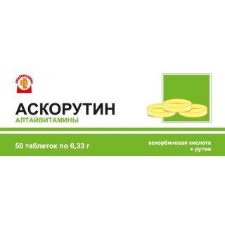 АСКОРУТИН АЛТАЙВИТАМИНЫ 0,33г N50 таб (БАД) - Добрая аптека