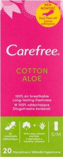 JOHNSON'S Прокладки Carefree Cotton Feel Aloe №20 Cалфетки - Добрая аптека