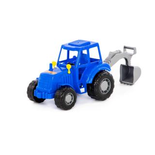 84873 Трактор Мастер (синий) с лопатой (в сеточке) REL1 - Добрая аптека