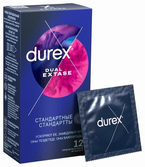 DUREX ПРЕЗЕРВАТИВЫ N12 ДУАЛ ЭКСТАЗ - Добрая аптека