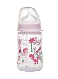 NIP Бутылка пластик 260 мл силиконовая соска для девочек - Добрая аптека