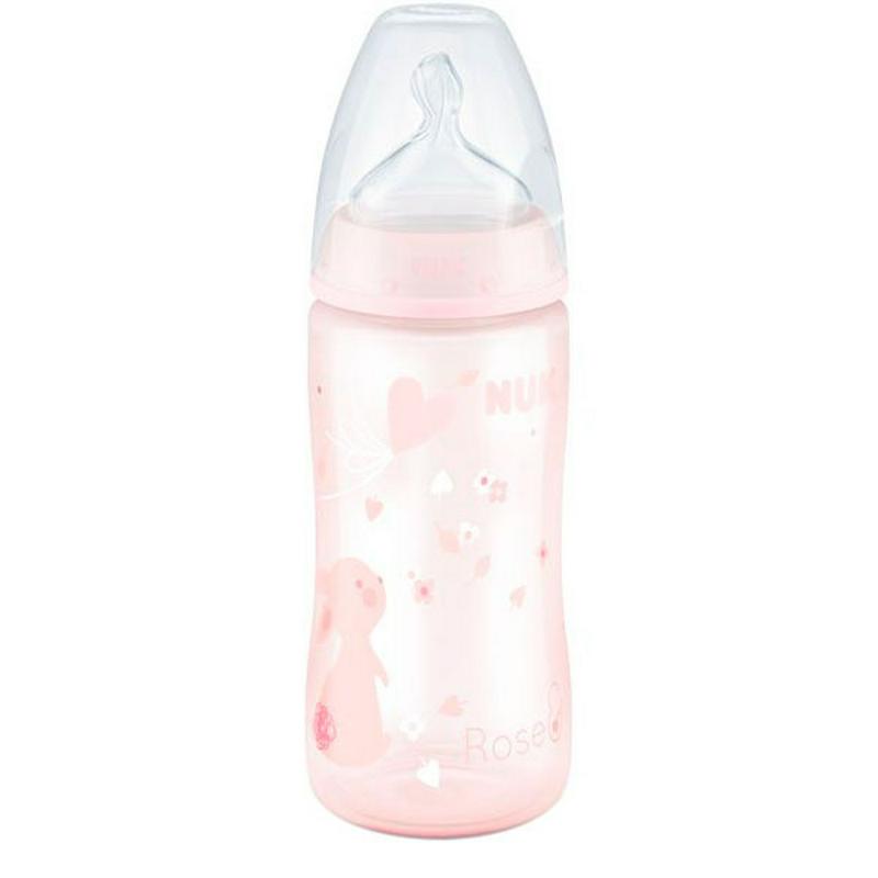 Nuk Бутылка First Choice 300 мл с силиконовой соской (р1) Baby Rose PP REL1 - Добрая аптека