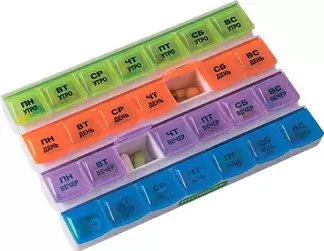 ТАБЛЕТНИЦА-КОНТЕЙНЕР ПИЛЮЛЯ 3746 НА 7 ДНЕЙ ДОМАШНЯЯ ТАБЛЕТНИЦА-КОНТЕЙНЕР ПИЛЮЛЯ 3746 НА 7 ДНЕЙ ДОМАШНЯЯ - Добрая аптека