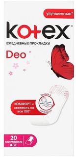 KOTEX ПРОКЛАДКИ ЕЖЕДНЕВНЫЕ N20 УЛЬТРАТОНКИЕ ДЕО - Добрая аптека