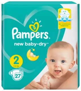Pampers New Baby №2 подгузники 3-6кг №27 - Добрая аптека