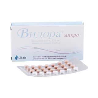 ВИДОРА МИКРО 3мг/0.02мг N28 таб п.п.о. - Добрая аптека