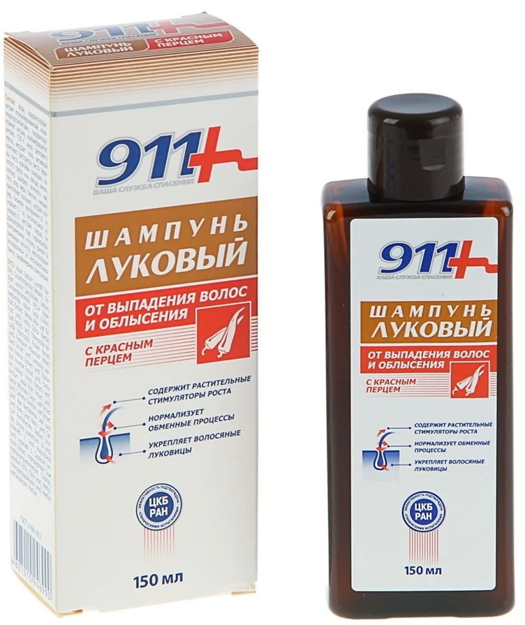 911 Луковый шампунь от выпад волос 150мл - Добрая аптека