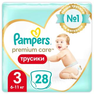 PAMPERS ПРЕМИУМ КЭА ТРУСИКИ МИДИ-3(6-11кг) N28 - Добрая аптека