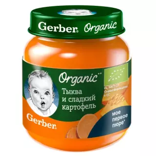 ГЕРБЕР ОРГАНИК пюре 125г ТЫКВА КАРТОФЕЛЬ 6мес+ - Добрая аптека