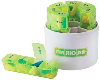 ТАБЛЕТНИЦА-КОНТЕЙНЕР ПИЛЮЛЯ 3739 НА 7 ДНЕЙ - Добрая аптека