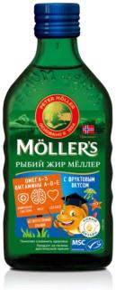 РЫБИЙ ЖИР МЕЛЛЕР 250мл С ФРУКТОВЫМ ВКУСОМ - Добрая аптека