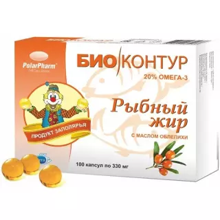 РЫБНЫЙ ЖИР N100 капс С МАСЛОМ ОБЛЕПИХИ - Добрая аптека