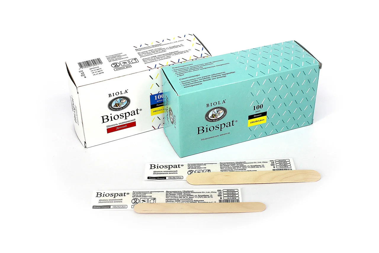 БИОСПАТ ШПАТЕЛЬ МЕД СТЕР 140Х14Х1.6 ДЕТСКИЙ - Добрая аптека