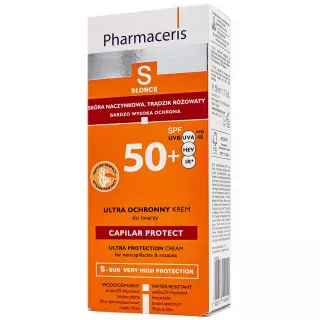 PHARMACERIS S КРЕМ Д/ЛИЦА 50мл КАПИЛЛЯР РОЗАЦЕА СПФ50+ - Добрая аптека
