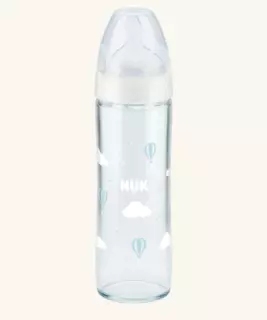 NUK ФЕСТ ЧОЙС+ БУТЫЛОЧКА СТЕКЛ 240мл 10745121 СОСКА СИЛ ТЕРМ - Добрая аптека