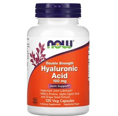 NOW ГИАЛУРОНОВАЯ КИСЛОТА ДВОЙНОЙ КОНЦЕНТРАЦ 100мг N120 капс - Добрая аптека