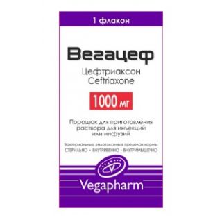 ВЕГАЦЕФ 1000мг N1 пор д/р-ра д/ин или инф - Добрая аптека