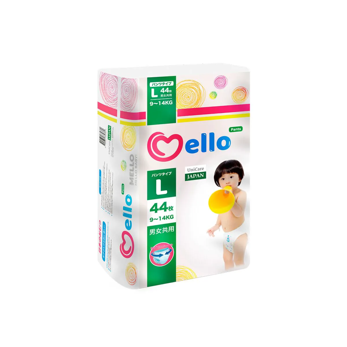 ПОДГУЗНИКИ-ТРУСИКИ MELLO ДЛЯ ДЕТЕЙ N44 L(9-14кг) - Добрая аптека