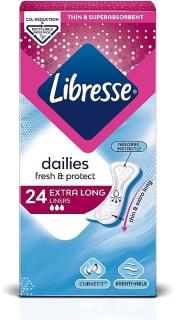 LIBRESSE ДЕЙЛИФРЕШ ПРОКЛАДКИ ЕЖЕДН N24 нормал ЭКСТРА ЛОНГ - Добрая аптека