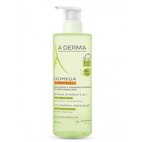 A-DERMA ЭКЗОМЕГА КОНТРОЛ ГЕЛЬ 500мл СМЯГЧ ОЧИЩ 2в1 A-DERMA ЭКЗОМЕГА КОНТРОЛ ГЕЛЬ 500мл СМЯГЧ ОЧИЩ 2в1 - Добрая аптека