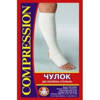 ЧУЛОК КОМПРЕССИОННЫЙ ДО КОЛЕНА ГОЛЬФ №1 - Добрая аптека