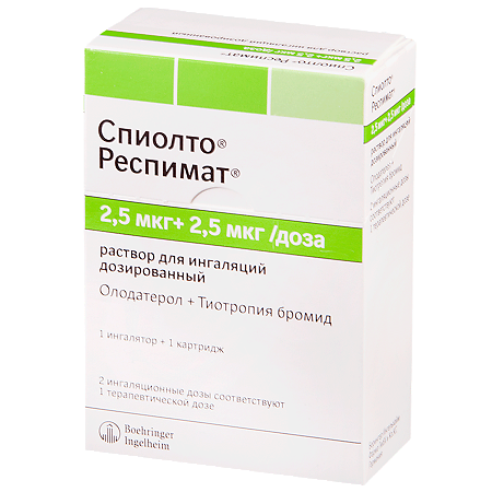 СПИОЛТО РЕСПИМАТ 2.5мкг+2.5мкг/1 инг 4мл N1 р-р д/инг+инг-р - Добрая аптека