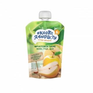 КОГДА Я ВЫРАСТУ пюре 220г ЯБЛОКО ГРУША ДЫНЯ Б/САХ 6мес+ - Добрая аптека