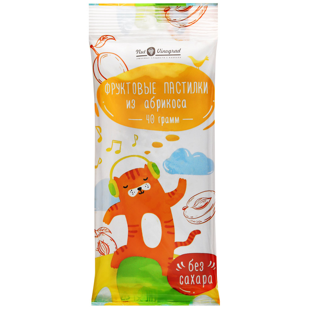 НУТ ВИНОГРАД ПАСТИЛКИ ИЗ ФРУКТОВ АБРИКОС 40г - Добрая аптека