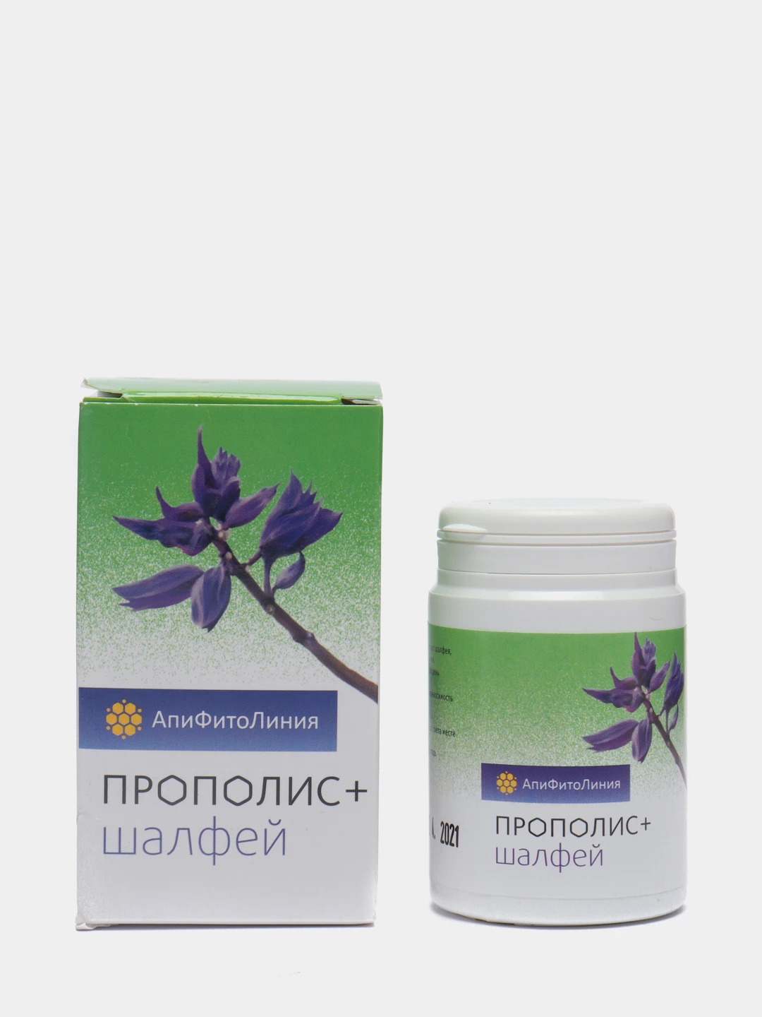 АПИФИТОЛИНИЯ ПРОПОЛИС+ШАЛФЕЙ N60таб - Добрая аптека